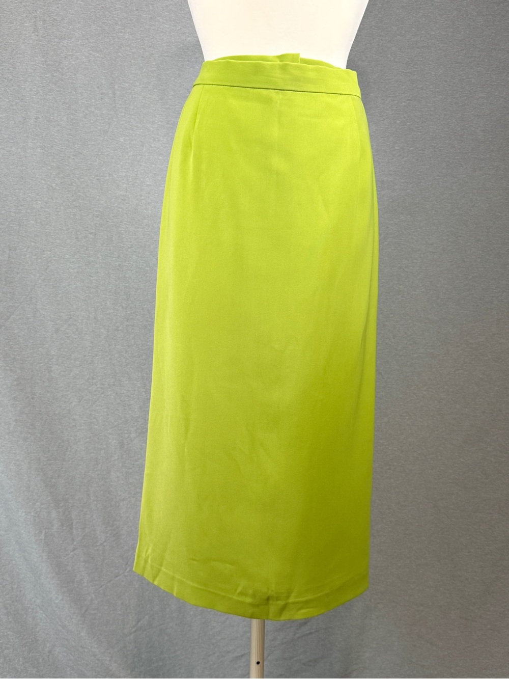 Vintage Psalm: CIV Lime Green Maximalist Skirt Set Sz 16 Faux Fur Statement Suit - Picture 7 of 14
